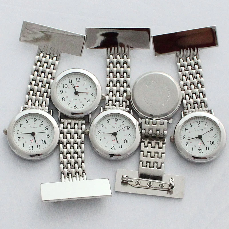 10PCS/Lot Bulk Wholesale Stainless Steel Nurse Watches Doctor FOB