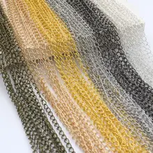 5 м длинное кольцо с открытым звеном, удлиненные и удлиненные цепочки для ювелирных изделий, расширитель для самодельного изготовления ювелирных изделий, аксессуары для ожерелья 5x3 мм