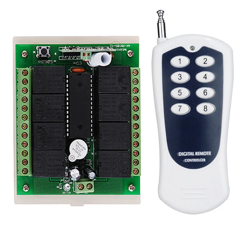 12V 8CH RF Wireless Remote Control Switch System /transmitter and
