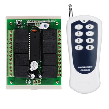 

12V 8CH RF Wireless Remote Control Switch System /transmitter and Receiver 315mhz 433mhz z-wave in off switches