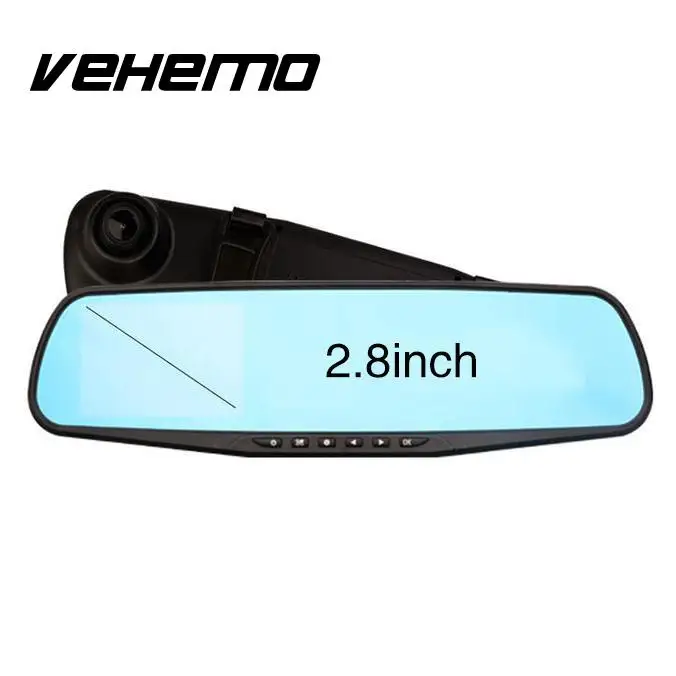 720P Car DVRs Camera Registrator Dash Cam 2.8 inch with Rearview Mirror Digital Video Recorder G-Sensor Night Vision Camcorder 