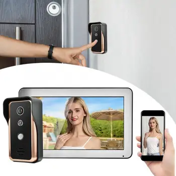 

ring doorbell 100-240V 10in WiFi Wired Video Doorbell APP Remote Video Monitor Camera