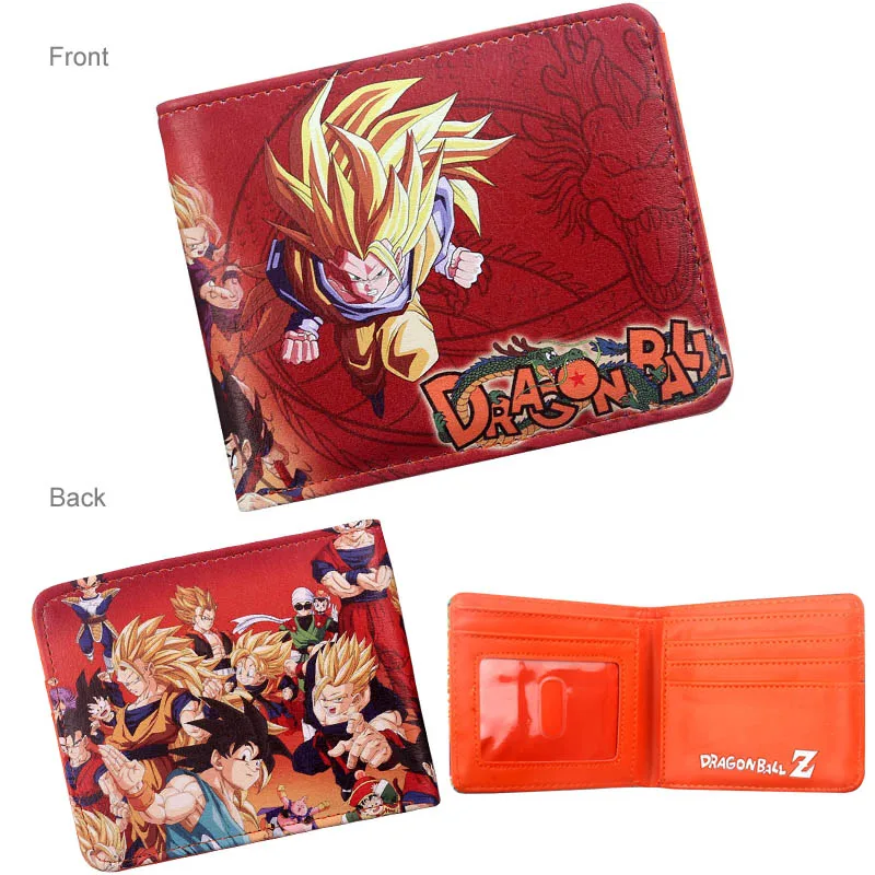 Классический Аниме Dragon Ball Z кошелек Гоку Супер Saiyan студентов держатель кредитной карты кошелек Двойные ID Наличные Кошелек