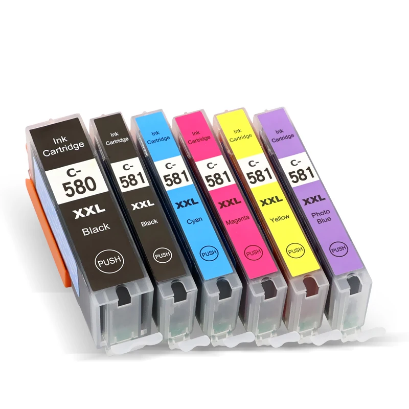 6Pcs For Canon PGI580 CLI581 Ink Cartridge TR7550 TR8550 TS6150 TS6151 TS8150 TS8151 Office Inkjet Box | Компьютеры и офис
