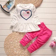 Одежда для детей Детская одежда для маленьких девочек кардиган в горошек с бантом+ футболка+ длинные штаны 1 комплект ярко-розовая одежда для девочек