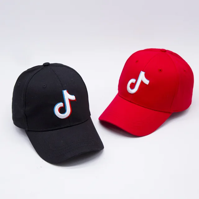Hottest Visors Tiktok LOGO Embroidery Baseball Caps Man Woman Red Black White Streetwear Casquette Goft Club Hats