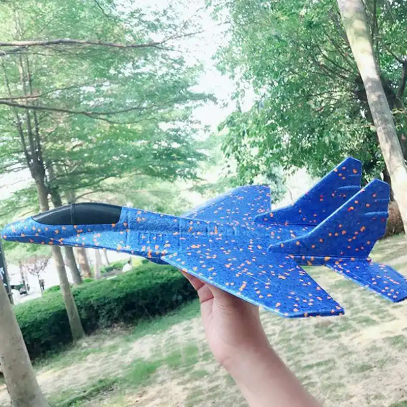 

DIY Kids Toys Hand Throwing Model Airplane Foam Aircraft Stunt Luminous Education EPP Glider Fighter Planes Toys For Children