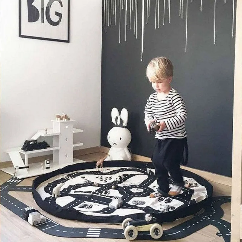 

2018 Multi-Func Kids Play Mat Toy Storage Bag Picnic Blanket Large Toys Organizer Box Practical Storage Bags For Baby Crawling