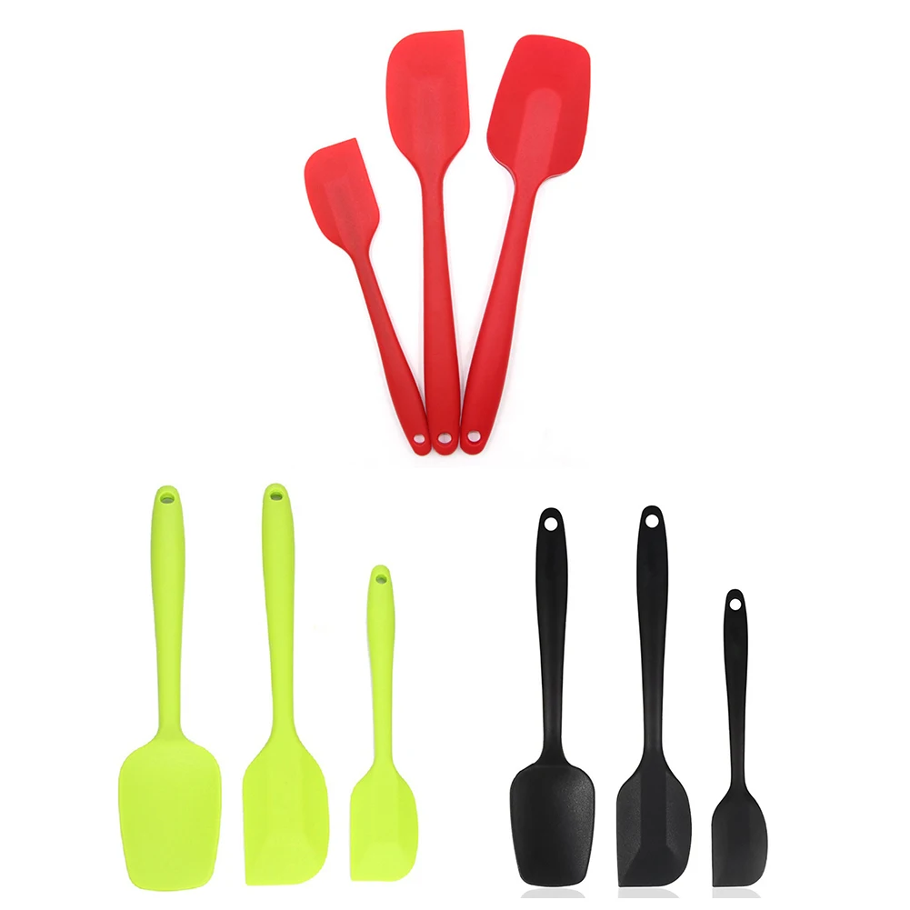  High quality 3pcs Kitchen Cake Scraper Silicone Spatula Baking Bakeware Tool Cream Spatula Cake Bru