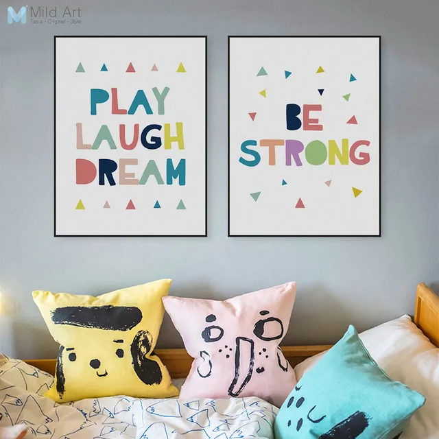 Kawaii Motivational Inspire Quotes Posters Print Nordic Kids Baby Kawaii Motivational Inspire Quotes Posters Print Nordic Kids Baby Nursery Room Wall Art Picture Color Home