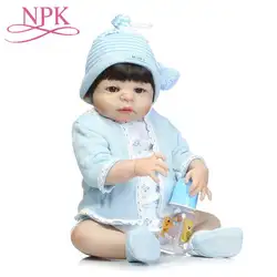 NPK 56 см Силиконовые Винил Reborn Baby Doll игрушечный олень, детский приятель кукла из мягкой натуральной Touch детские игрушки для подарка на день