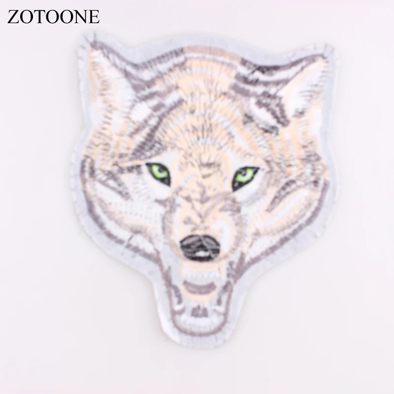 ZOTOON Big Wolf 20,5*26 см нашивка на голову для одежды с утюгом на пришивной вышитой нашивке аппликация для куртки DIY аксессуары для одежды C