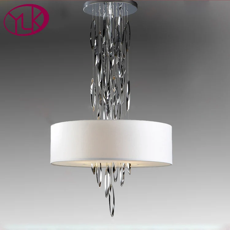

Youlaike Modern Chandelier Lighting Creative Design Chrome Stainless Steel Pendant Lamp Matte White Lampshade Hang Light Fixture