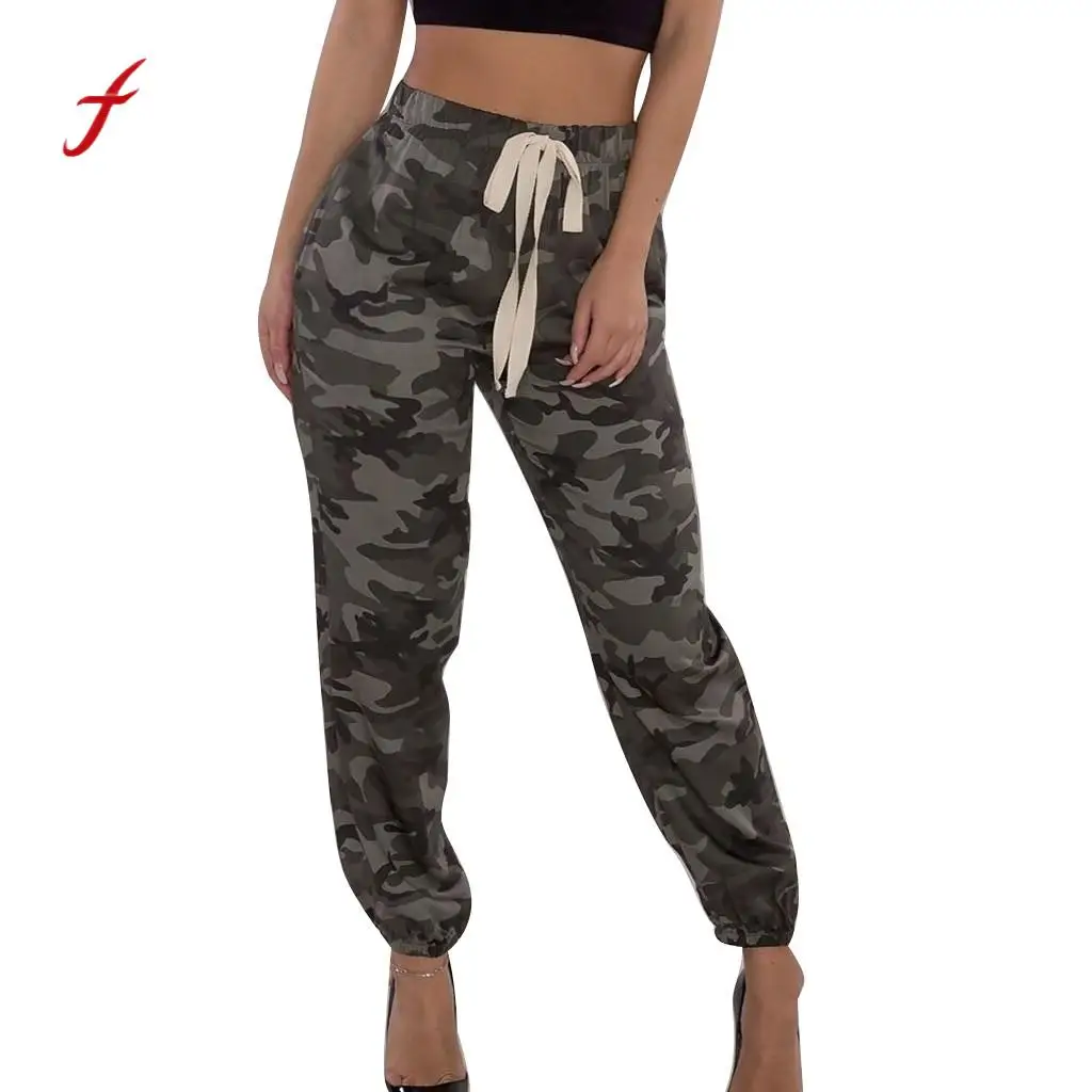 

feitong Womens Camo Cargo Trousers Casual Pants Military Army Combat Camouflage Pants woman pant pantalones de mujer #3.5