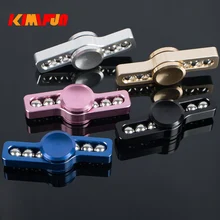 EDC Tri-fighty ручной Спиннер игрушка Спиннер алюминиевый материал палец СДВГ вращение Забавный длинный подарок хороший