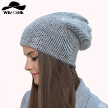 Новинка, Женская шерстяная шапочка, Осень-зима, Повседневные вязаные шапки, одноцветные, на кнопках, сутулятся, Skullies Bonnet Beanie, шапки Gorro