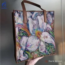 Женская сумка на плечо из натуральной воловьей кожи, квадратная коробка, элегантная женская универсальная сумка bolsa feminina, ручная сумка с белым цветком