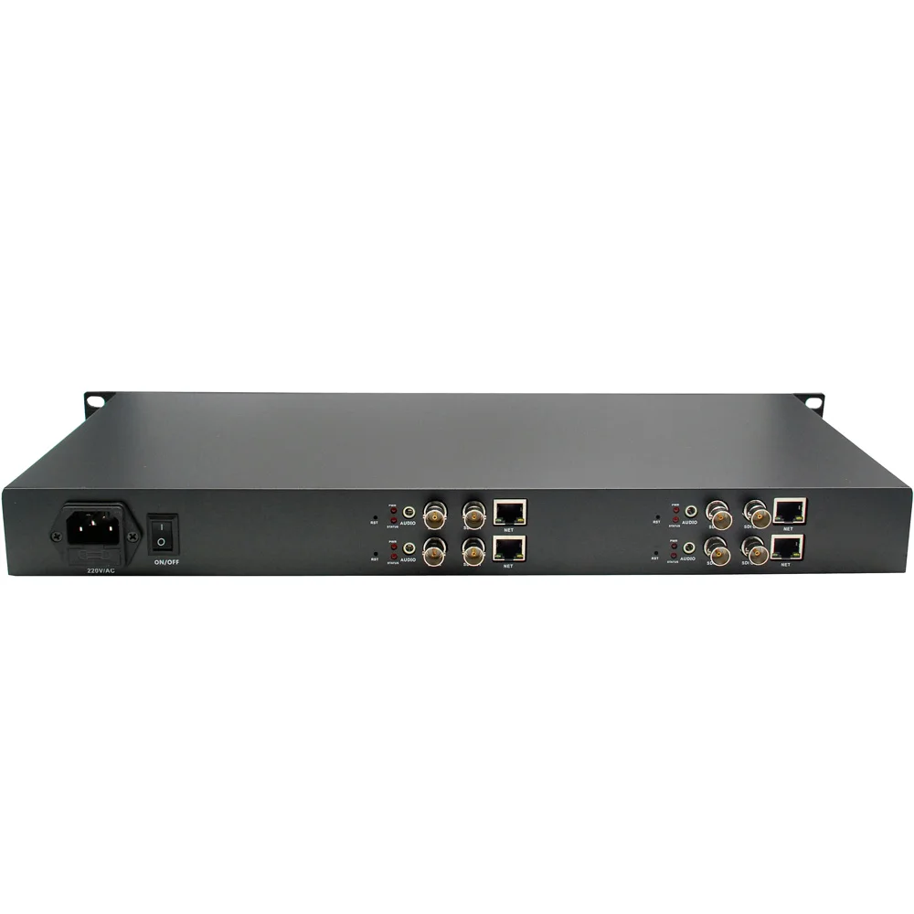 HEVC 1U 4 Каналы SD HD 3G SDI к IP потоковый кодировщик 4Ch H.265 H.264 кодер RTMP RTMPS для потоковая