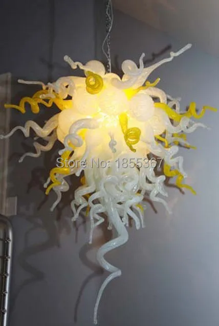

Free Shipping Yellow And White Excellent Home Lighting Cheap Art Deco Chandelier