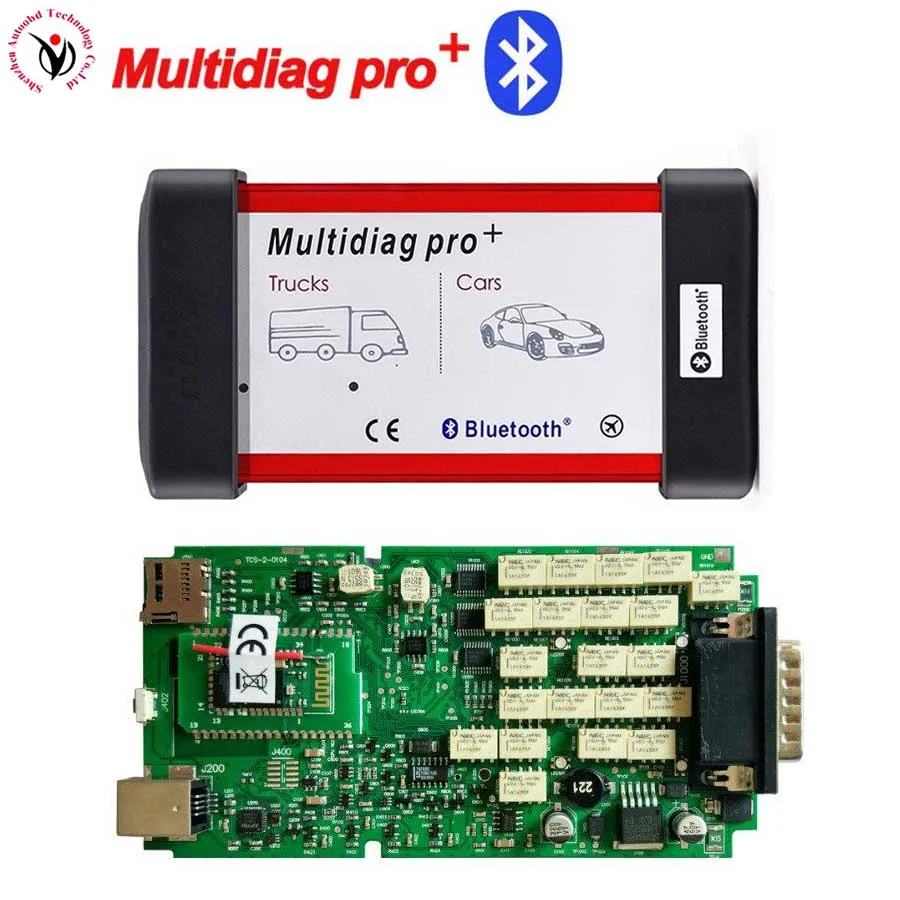 2018 DHL Бесплатная доставка VD TCS CDP Multidiag Pro + красный Интерфейс Bluetooth (новый cdp