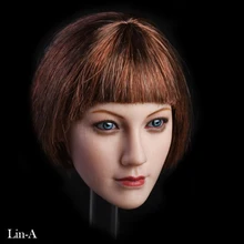 1/6 Scale Female Head Sculpt Lin With Blue Eyes 3 Hair Styles for 12 inches Suntan PHICEN TBLeague Action Figure Doll Body 1 6 beautiful girl blink female head sculpt toys phicen female body part for 12 action figure doll toys eyes movable only head