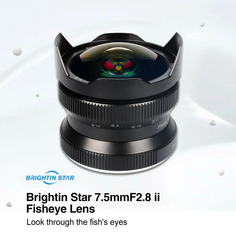 7.5mm F/2.8 Wide Angle Camera Fisheye Lens 180 Degree for Sony E mount