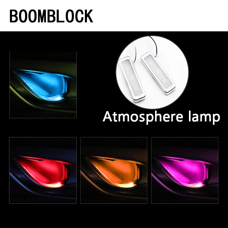 

Auto Inside Door Bowl ArmrestLight Atmosphere Lamp For Nissan Juke Tiida Subaru Ford mondeo mk4 mk3 Opel Car Styling Accessories
