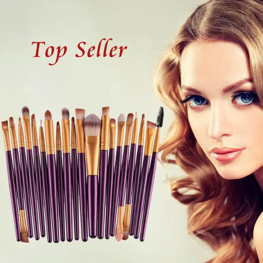 

20 pcs Makeup Brushes sets foundation Wooden handle makeup brushes kits pro brushes maquiagem Dropship Mar 12