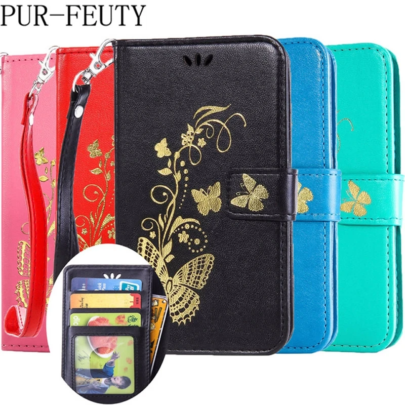 

Gilding Butterfly Pattern Wallet Flip Leather Case Cover for Huawei Honor 6C DIG-L21HN Honor6C DIG L21HN Nova DIG-L01 Phone Case