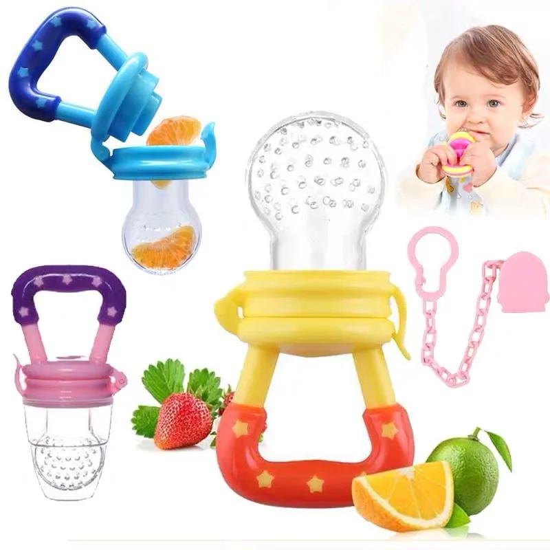 1PC Baby Teether Nipple Fruit Food Mordedor Silicona Safety Feeder Bite Food Teether BPA Free Bebe Silicone Teethers