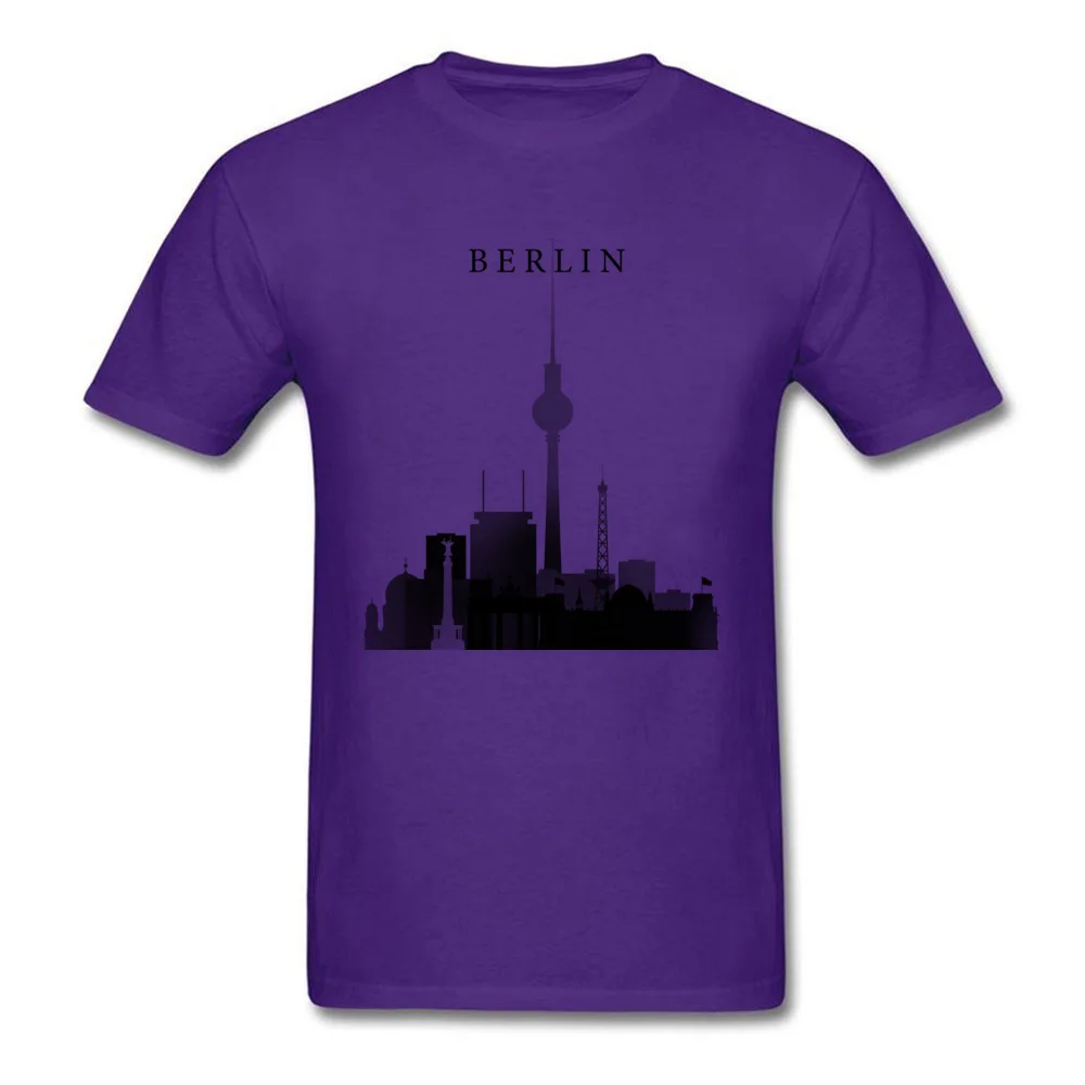 Group Berlin Graphic Silhouette Men T Shirt 2018 Hot Sale Summer Autumn T Shirt Crew Neck 100% Cotton Fabric Tops Tees Berlin Graphic Silhouette purple