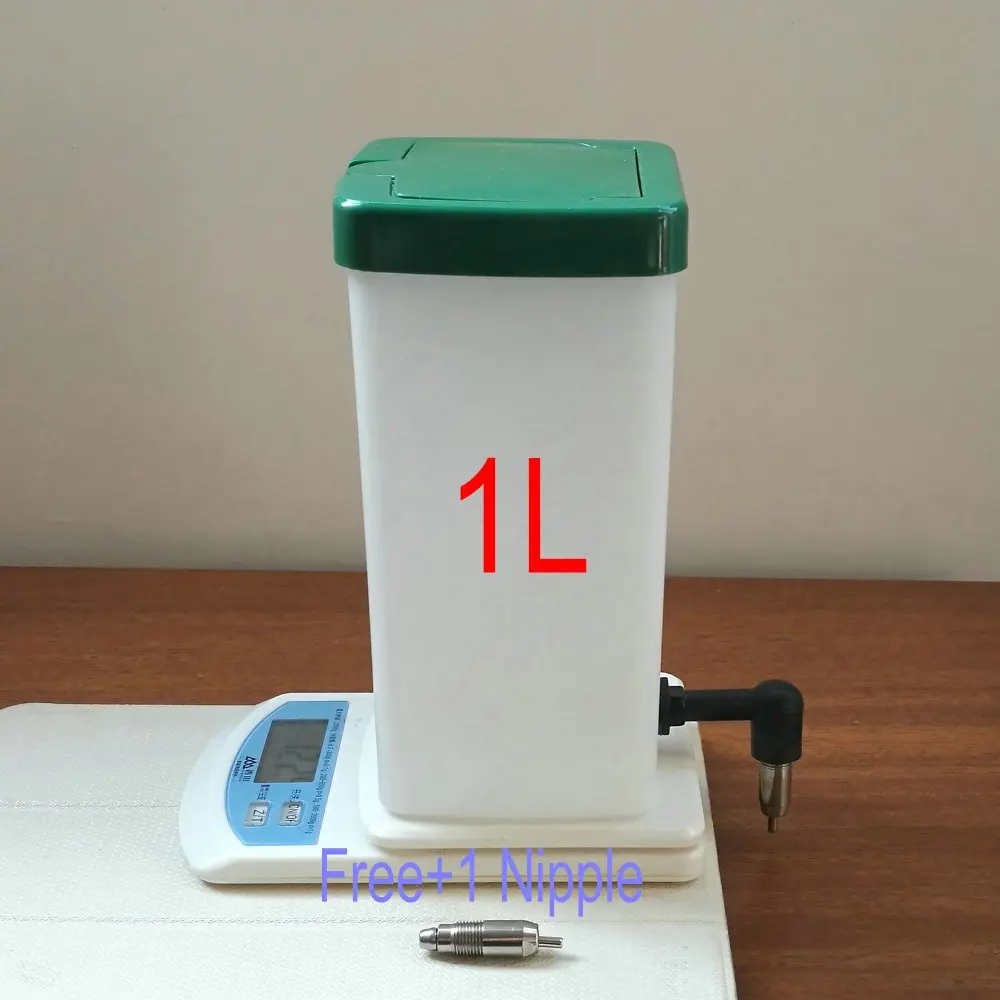 1LT ведро и 2 винта для птицы соска поилки курица птичка кролик мышь|nipple drinker