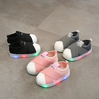 

Kids LED Shoes New Toddler Brand Sport Children Luminous Sneakers Boys LED Flashing girls Casual Shoes with lights