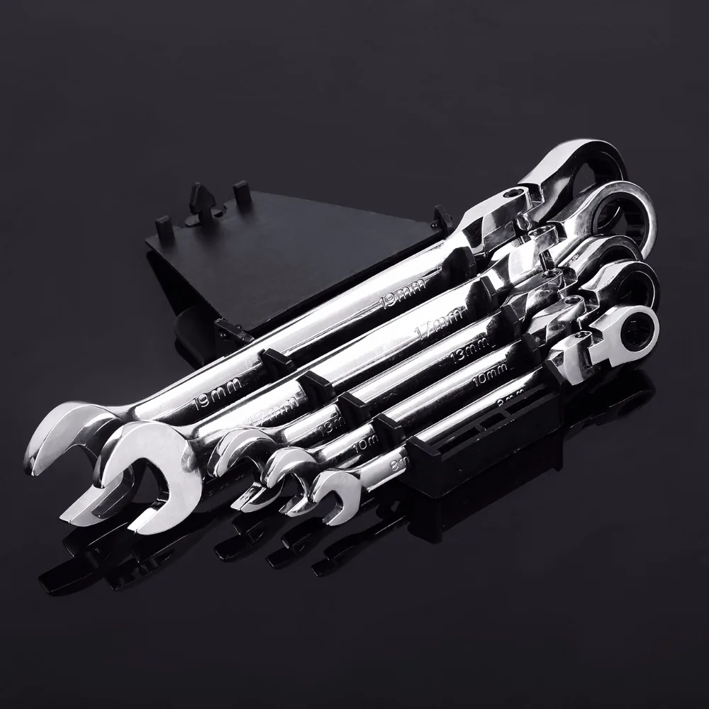 

5 Piece Set / 8-19mm Ratchet Torque Wrench Bicycle Set Combination Key Manual Tool Workshop Repair Tool Spark Plug Wrench