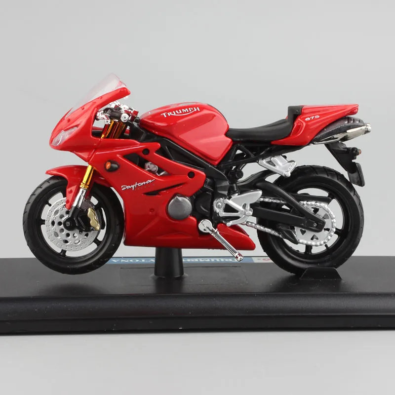 Maisto 1:18 mini TRIUMPH DAYTONA 675 triples moto bike Модель Масштаб moto rcycle литые игрушечные машинки в подарок миниатюрные свободные колеса