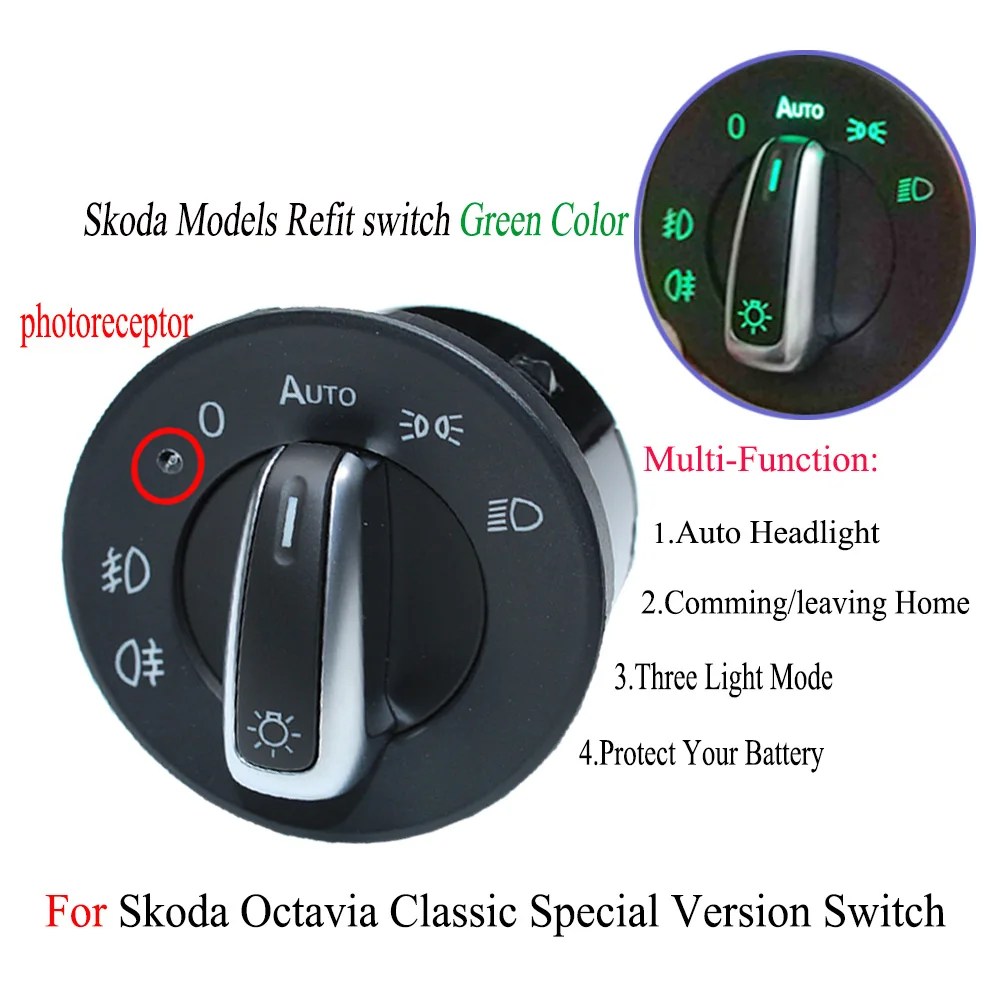 New Style Green Color Refit AUTO Headlight Switch Light Sensor Module