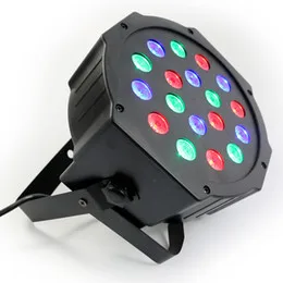 

Hot 2017!18*3W Led Stage Light High Power RGB Par Light With DMX512 Master Slave Led Flat DJ Equipments Controller,Free shipping