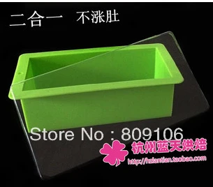 

Wholesale,10 pcs two-in-one Not belly up Rectangle silicone Cake Mold soap mold Toast mold Capacity of 1100 g 1200ML19.5*9*6.5