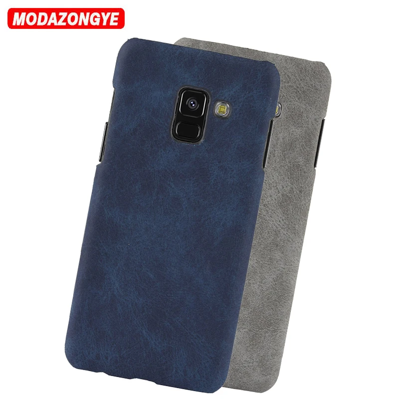 Для samsung Galaxy A8 2018 Дело Роскошные Hard искусственная кожа Чехол для телефона A530F A530