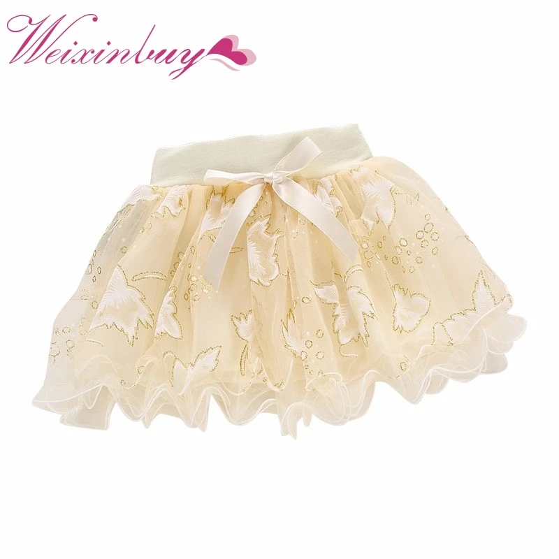 Юбка-пачка с цветочным рисунком для девочек мини-юбка с бантом праздничная балетная юбка для танцев