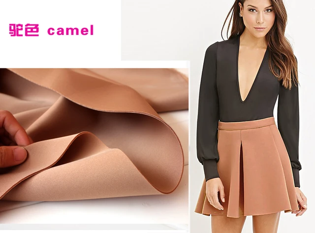 Camel Interlayer Spacer Fabric Spandex Fabric Knitted Fabric Skirt Jacket  Suits outfit 60 wide Sold By The yard - AliExpress
