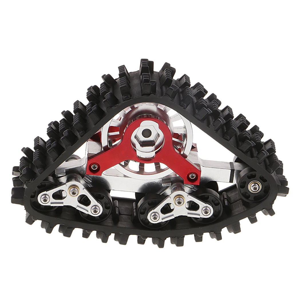 MagiDeal 1/10 Scale RC Truck Upgrade Parts Metal Snow Track Tire Tyre Wheel for Axial SCX10 Hobby Grade Toy DIY Accessory