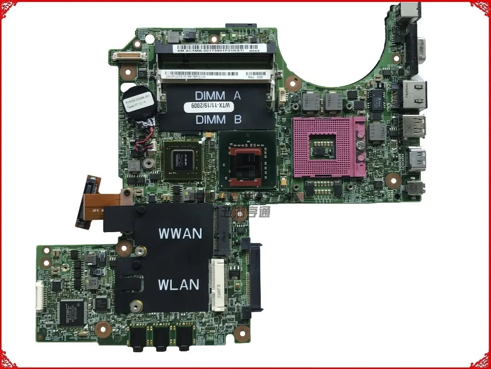 Высококачественная материнская плата для ноутбука Dell XPS M1330 PU073 GM45 PGA478 DDR2