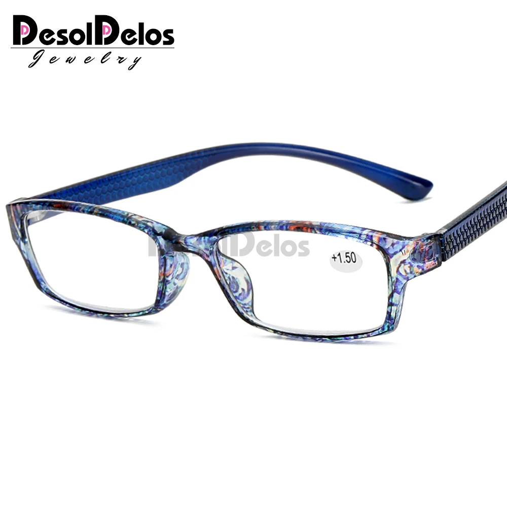 Очки для чтения, унисекс, диоптрийные очки, мужские очки для чтения, очки для дальнозоркости+ 1,0+ 1,5+ 2,0+ 2,5+ 3,0+ 3,5+ 4,0 - Цвет оправы: blue