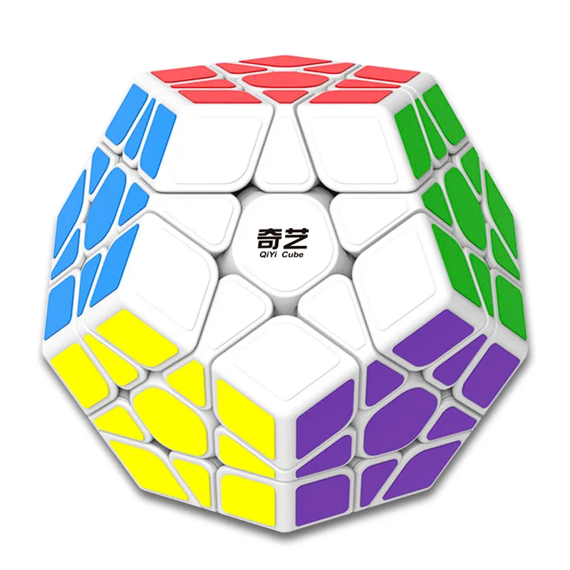 QIYI Додекаэдр Рубика Скорость куб 12-по бокам Куб ВОЛШЕБНЫЙ Профессиональный головоломка обучения игрушка для детей - Цвет: white