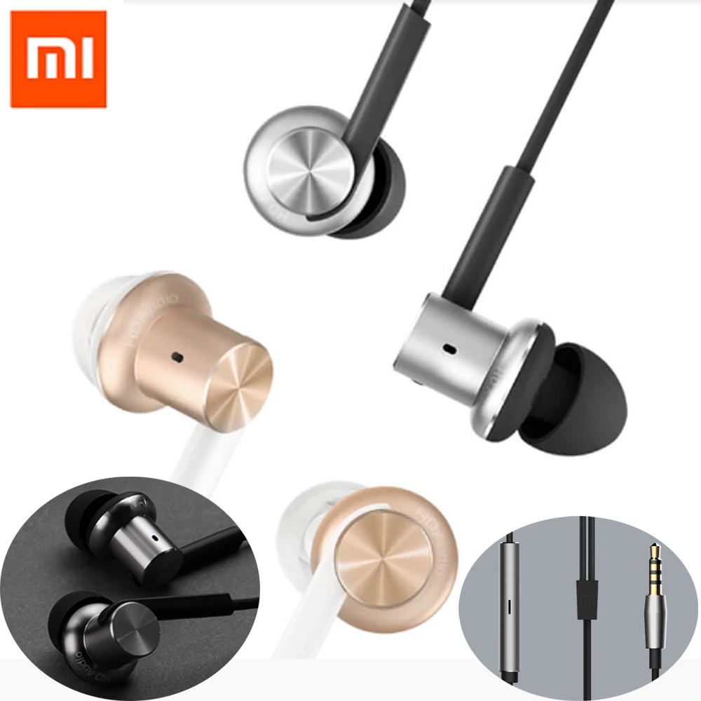 

100% Xiaomi Hybrid / Pro HD Earphone In-Ear HiFi Earphones Mi Piston 4 With Mic Circle Iron Mixed For Phone and MP3