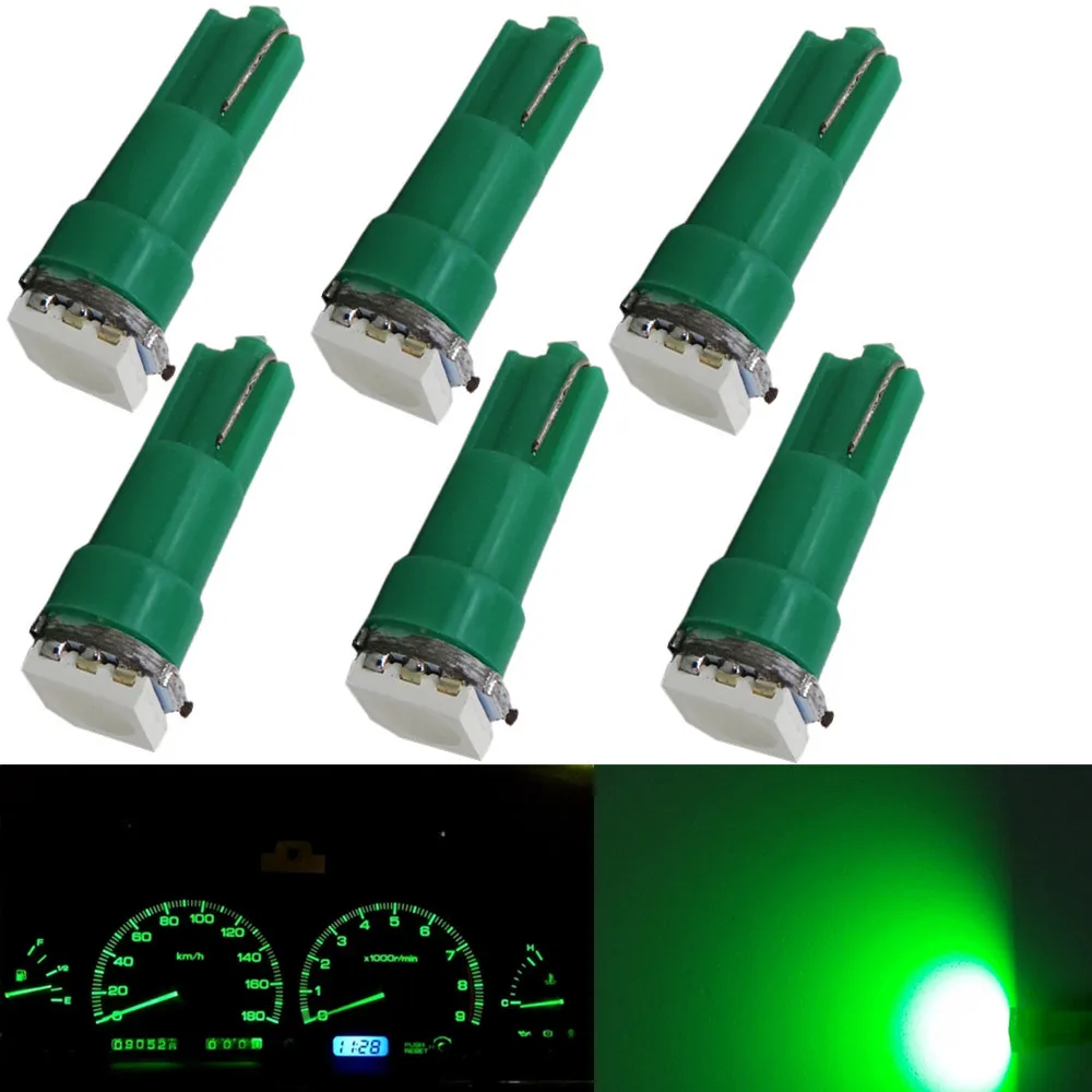 WLJH 25x T5 5050SMD Led 73 74 286 танкетка красный синий зеленый желтый белый автомобиль