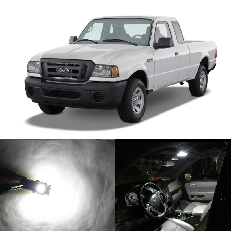

7PCs Xenon White Canbus Led Light Bulbs Interior package Kit For Ford Ranger 1998-2011 Dome License Plate Light Replace Bulb