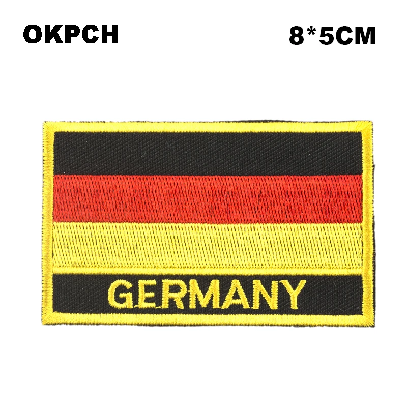 

Germany Square Shape Iron-on Flag Patch Embroidered Saw on Badges Patches for Clothing PT0049-R