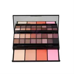 ISMINE палитра теней для век 20 Цвета Make up Set 16 тени для век + 4 Румяна Косметика комплект с зеркалом